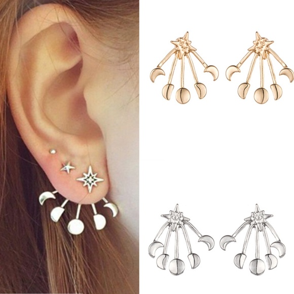 Jewelry - NEW moon star ear jackets